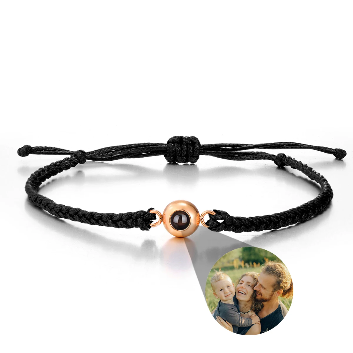 Wholesale Custom Photo Bracelet Personalized Photo Projection Bracelet Black Projection Bracelet for Men Birthday Christmas Gift