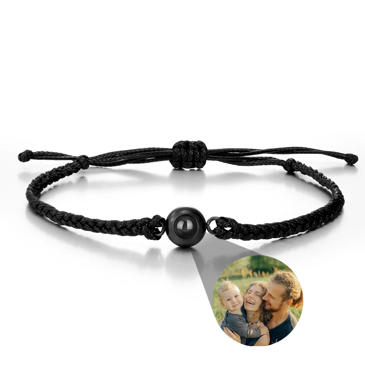 Wholesale Custom Photo Bracelet Personalized Photo Projection Bracelet Black Projection Bracelet for Men Birthday Christmas Gift