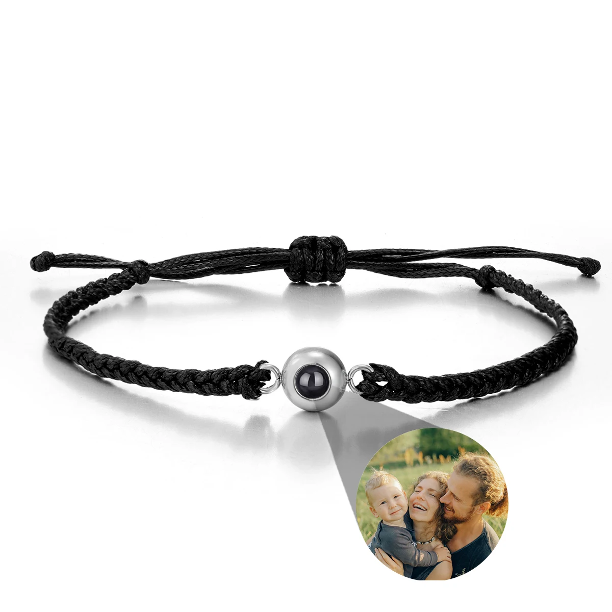 Wholesale Custom Photo Bracelet Personalized Photo Projection Bracelet Black Projection Bracelet for Men Birthday Christmas Gift