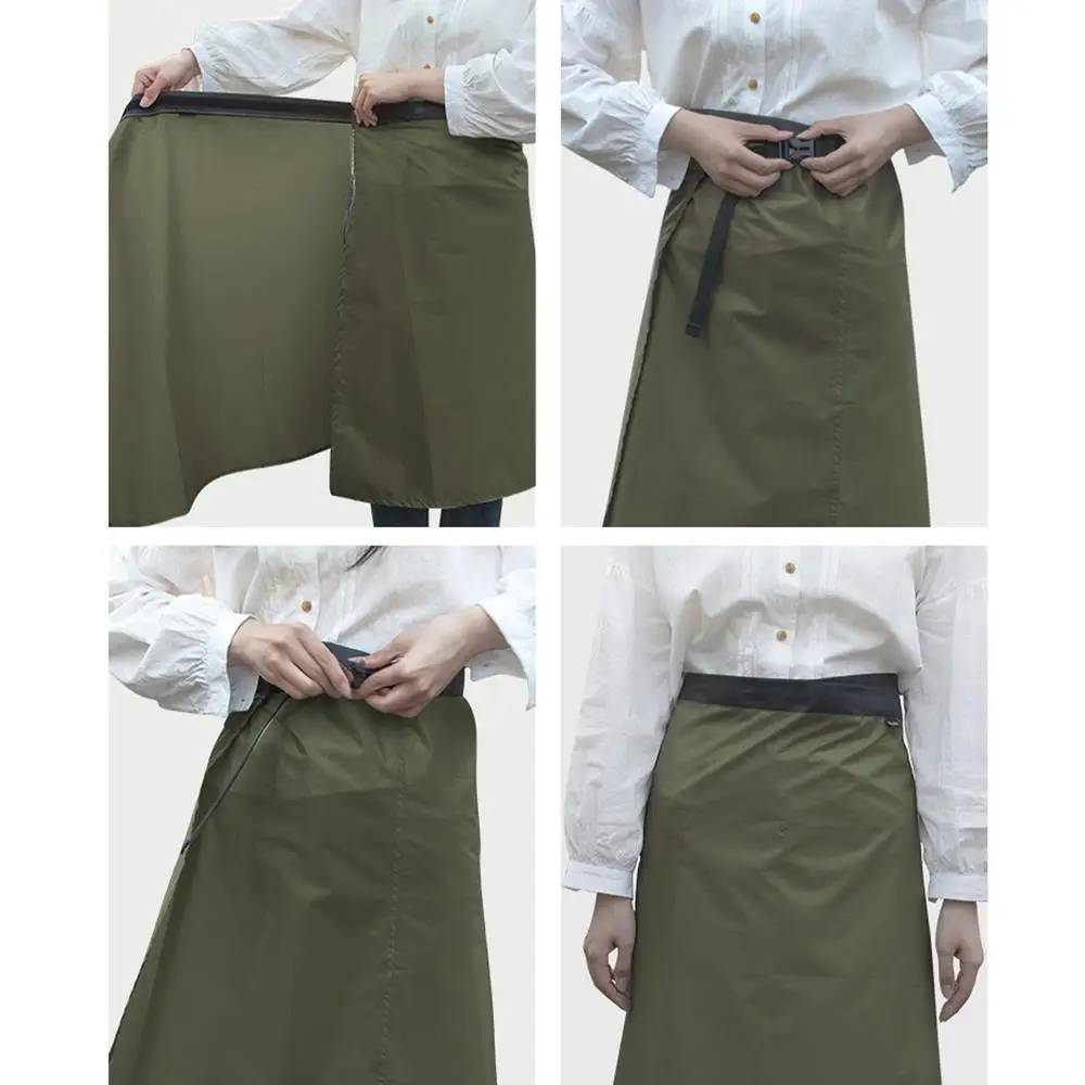 Waterproof Rain Skirt Outdoor Windproof Women Half-Length Lightweight Raincoat Camping Hiking Skirt Fit for 70-120cm Waist