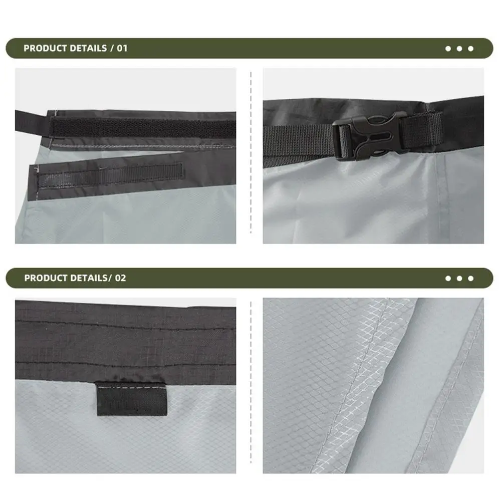 Waterproof Rain Skirt Outdoor Windproof Women Half-Length Lightweight Raincoat Camping Hiking Skirt Fit for 70-120cm Waist