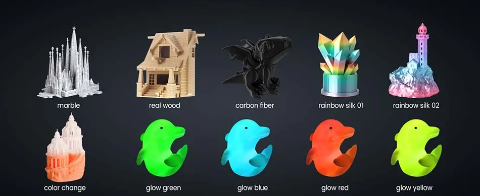 JAYO PLA Filament 1.75MM 5Rolls 3D Printer Filament PLA 100% No Bubble for FDM Coloful 3D Printing Material DIY Gift