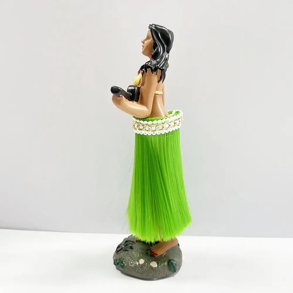 Hawaiian Dashboard Doll Ornament Swing Dance Girl Bobbleheads Portable Girl Bobble Shaking Head Dancing Toy For Cars Suvs