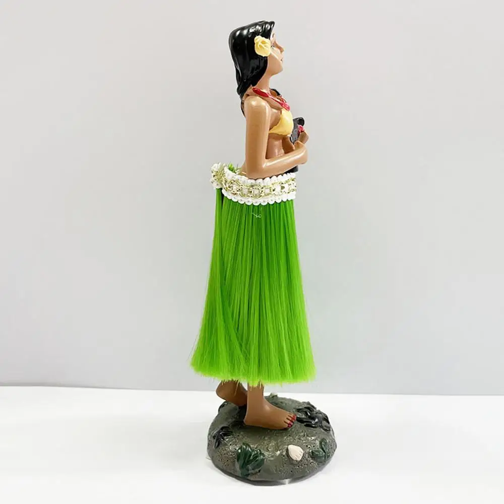 Hawaiian Dashboard Doll Ornament Swing Dance Girl Bobbleheads Portable Girl Bobble Shaking Head Dancing Toy For Cars Suvs