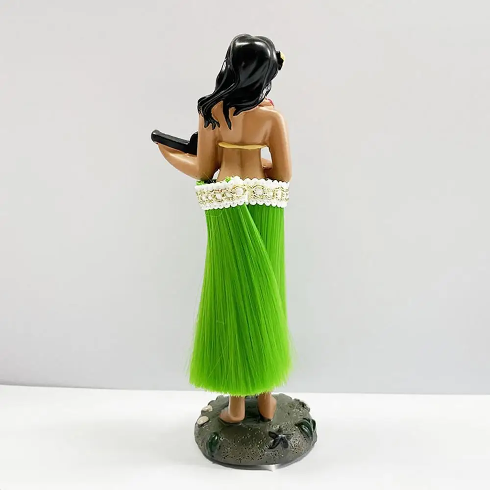 Hawaiian Dashboard Doll Ornament Swing Dance Girl Bobbleheads Portable Girl Bobble Shaking Head Dancing Toy For Cars Suvs