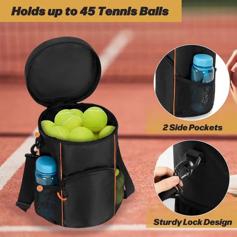 Large Capacity Sport Tennis Satchel Waterproof Balls Holder Bag Tennis Bag With Multiple Pockets And Shoulder Strap For Tennis