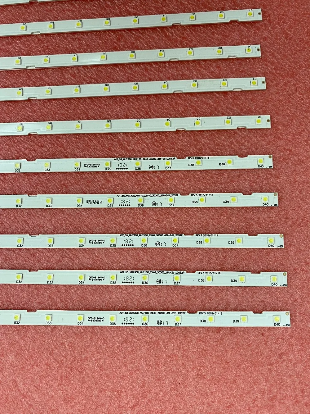 LED Backlight Strip for Samsung 55NU7100 UE55NU7300 UE55NU7100 UN55NU7100 AOT_55_NU7300_NU7100 BN96-45913A BN61-15485A