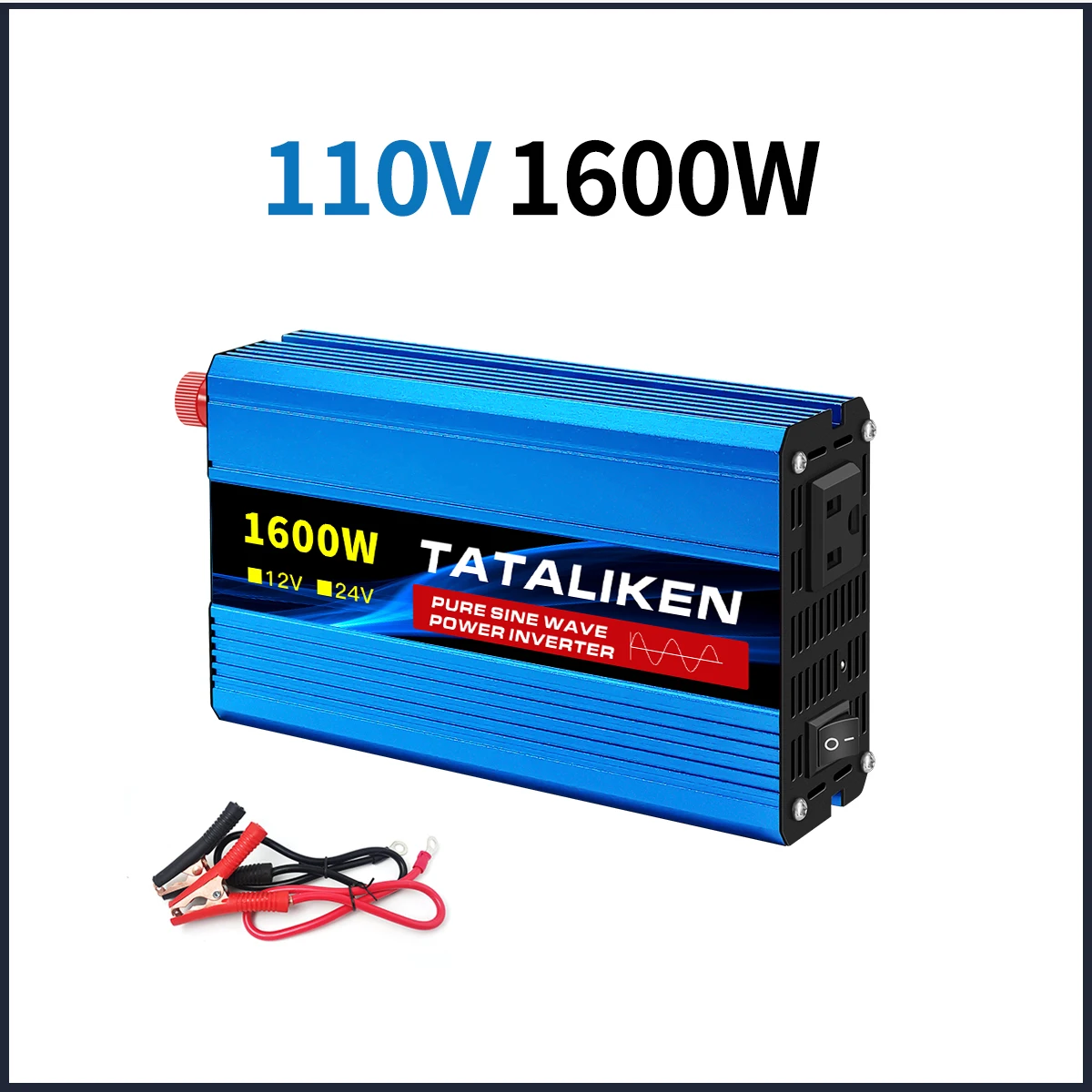 1600w-4500W 12V/24V to AC 110V 60Hz Pure Sine Wave Inverter Car Power Tranfermer Voltage Portable Converter with LED Display