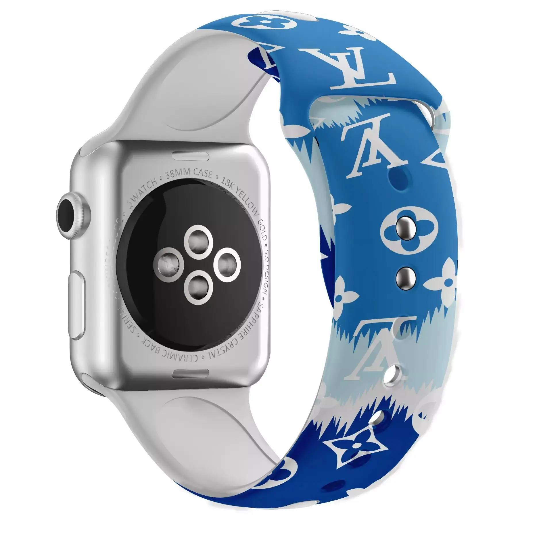 Sport Strap for Apple Watch band 44mm 40mm 45mm 49mm 38mm 42mm 41mm Printed Silicone Bracelet for iwatch series 7 6 5 3 SE ultra