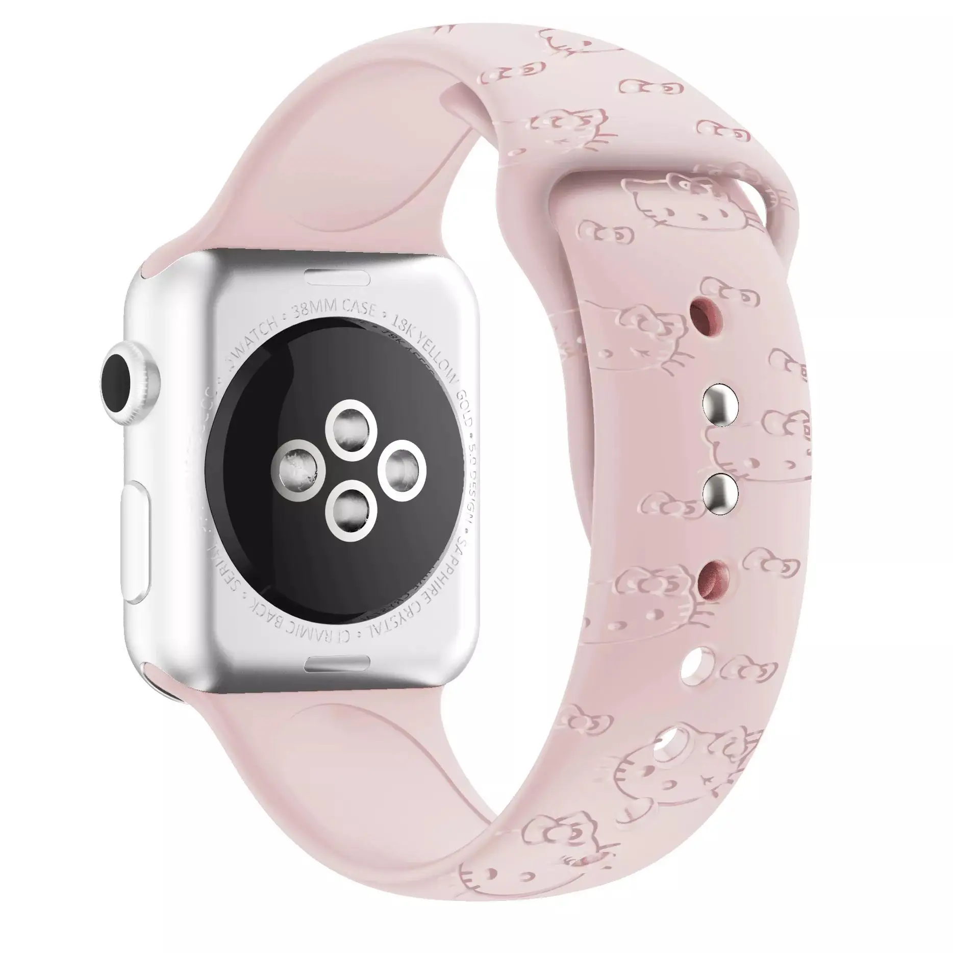 Sport Strap for Apple Watch band 44mm 40mm 45mm 49mm 38mm 42mm 41mm Printed Silicone Bracelet for iwatch series 7 6 5 3 SE ultra
