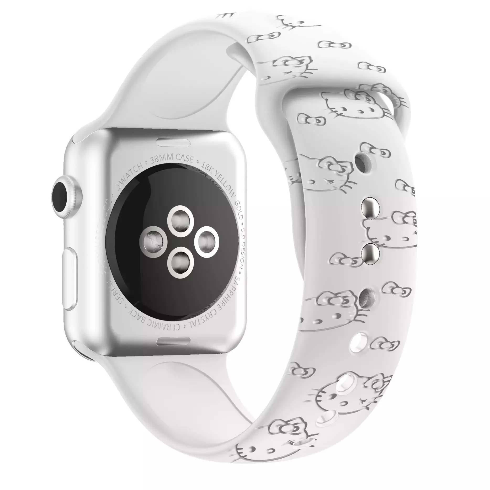 Sport Strap for Apple Watch band 44mm 40mm 45mm 49mm 38mm 42mm 41mm Printed Silicone Bracelet for iwatch series 7 6 5 3 SE ultra