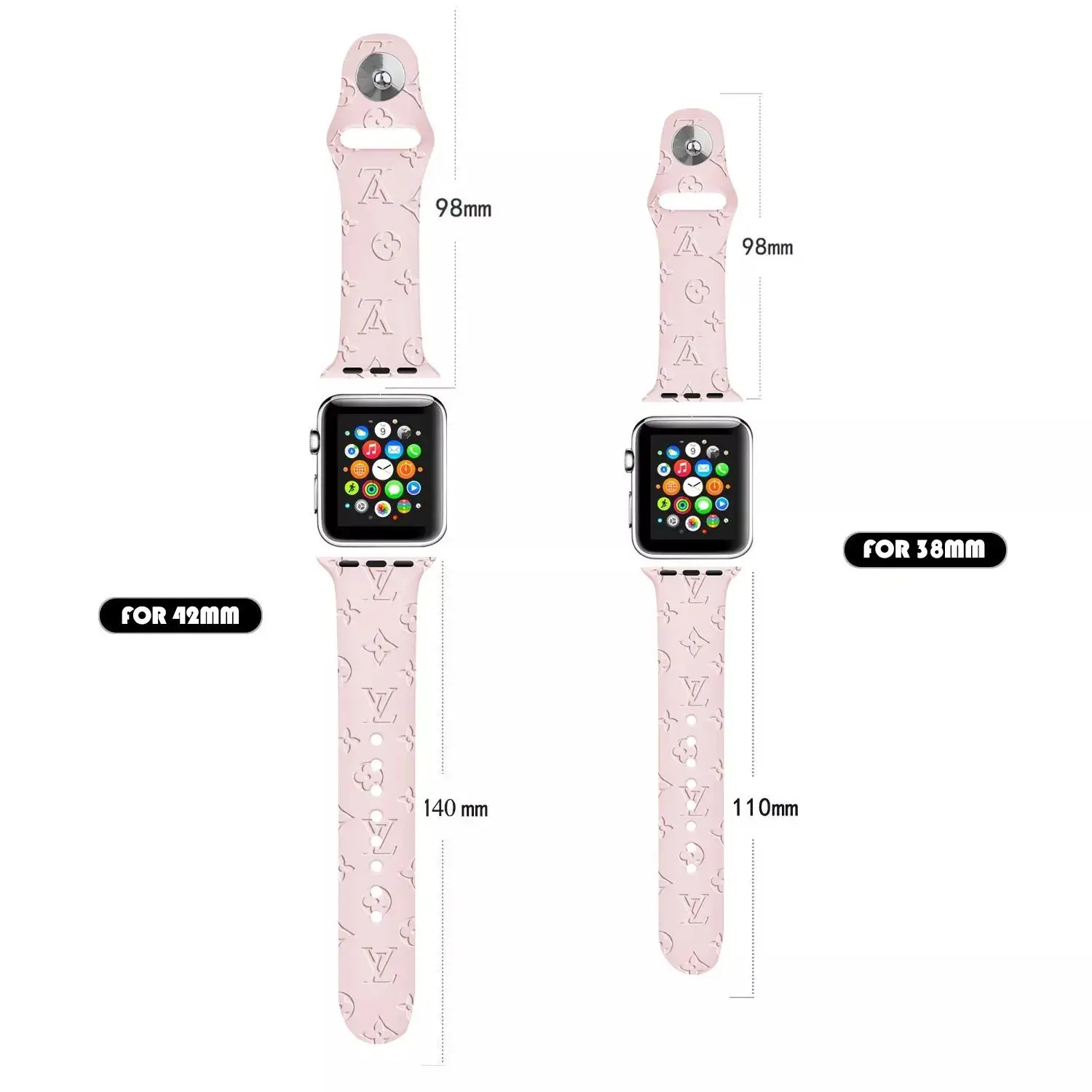 Sport Strap for Apple Watch band 44mm 40mm 45mm 49mm 38mm 42mm 41mm Printed Silicone Bracelet for iwatch series 7 6 5 3 SE ultra