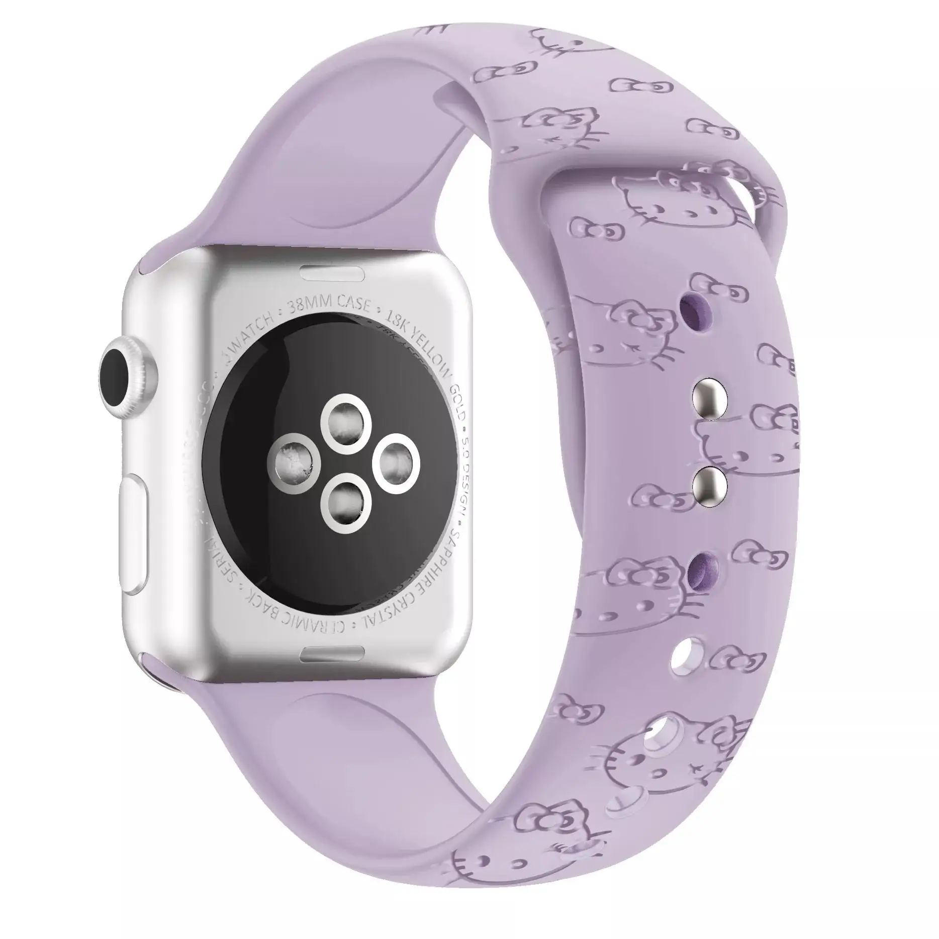 Sport Strap for Apple Watch band 44mm 40mm 45mm 49mm 38mm 42mm 41mm Printed Silicone Bracelet for iwatch series 7 6 5 3 SE ultra
