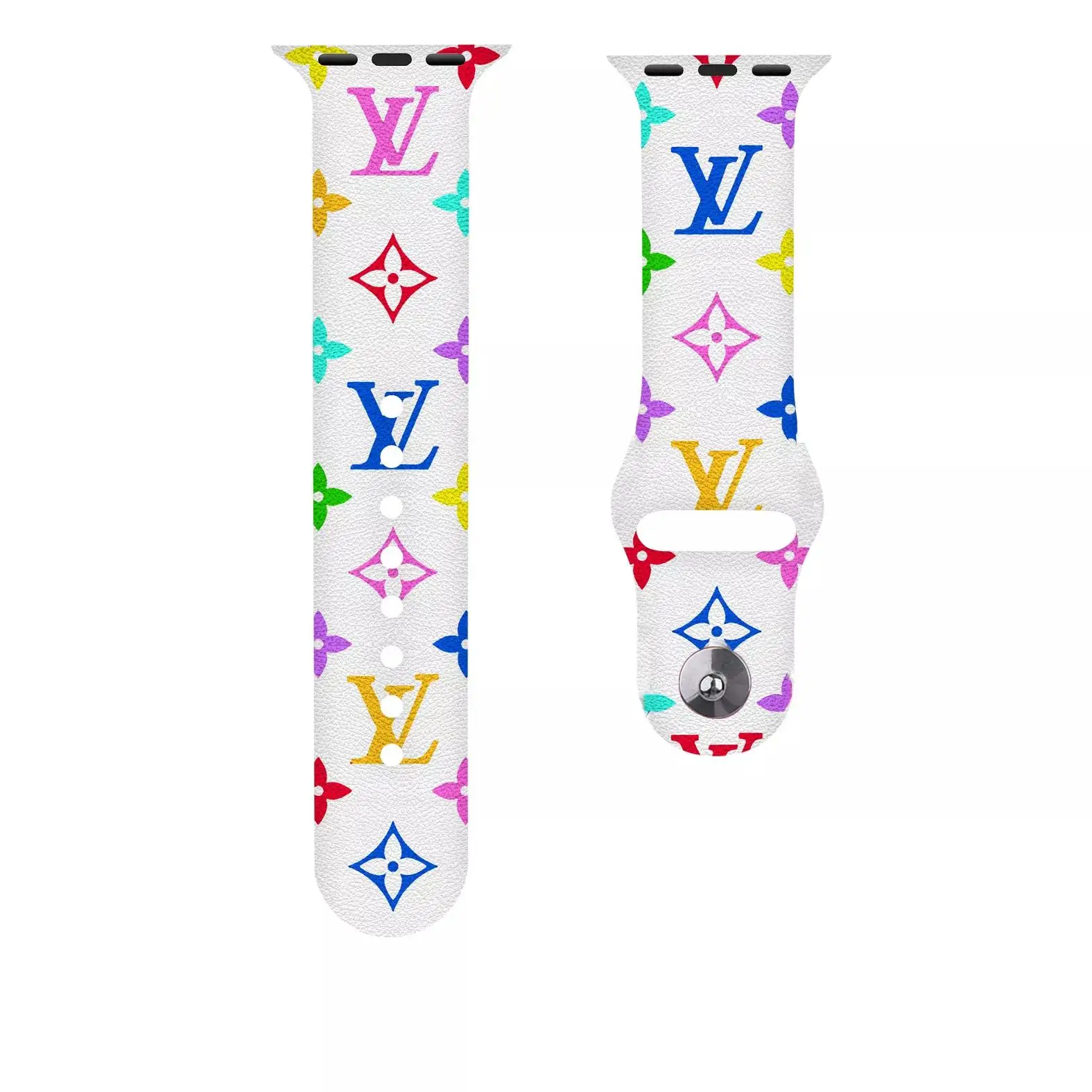 Sport Strap for Apple Watch band 44mm 40mm 45mm 49mm 38mm 42mm 41mm Printed Silicone Bracelet for iwatch series 7 6 5 3 SE ultra