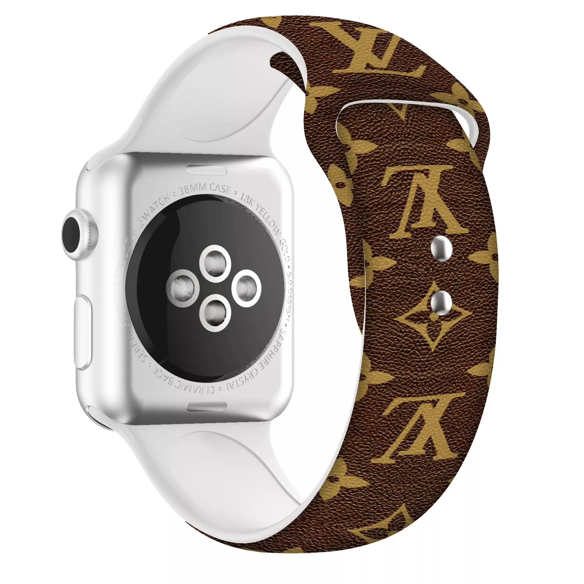 Sport Strap for Apple Watch band 44mm 40mm 45mm 49mm 38mm 42mm 41mm Printed Silicone Bracelet for iwatch series 7 6 5 3 SE ultra