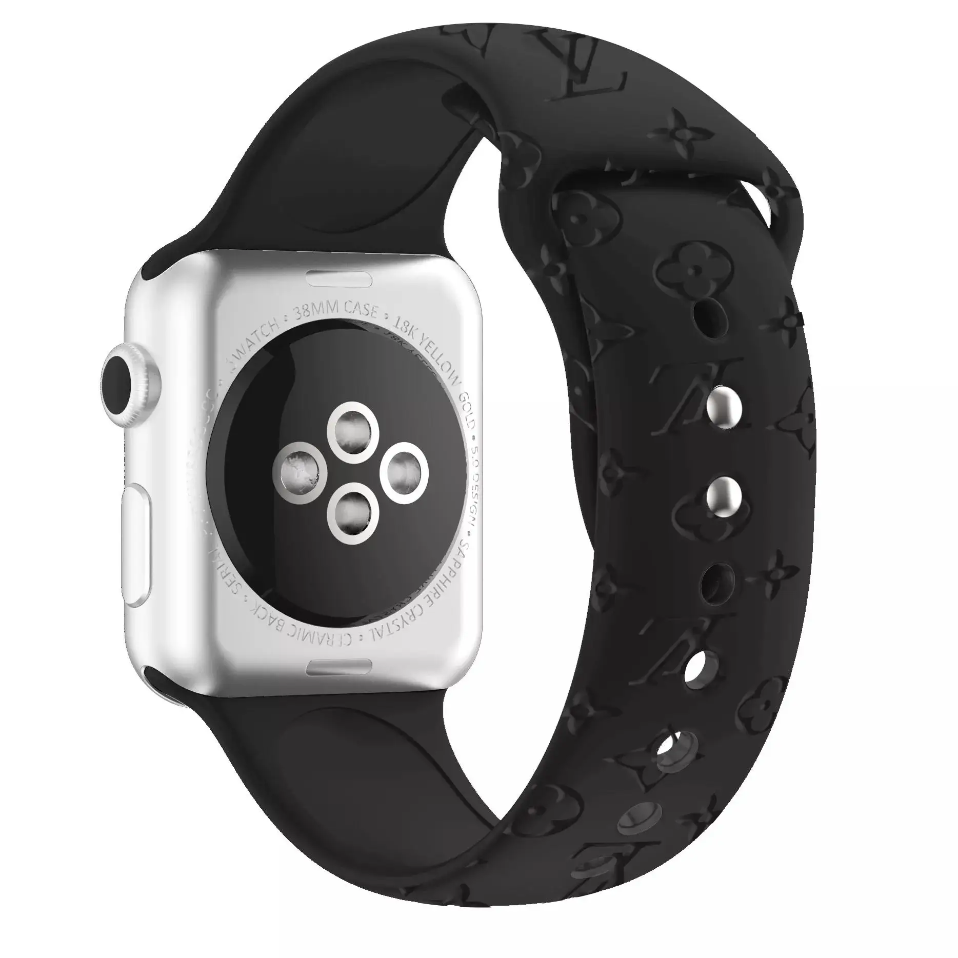 Sport Strap for Apple Watch band 44mm 40mm 45mm 49mm 38mm 42mm 41mm Printed Silicone Bracelet for iwatch series 7 6 5 3 SE ultra