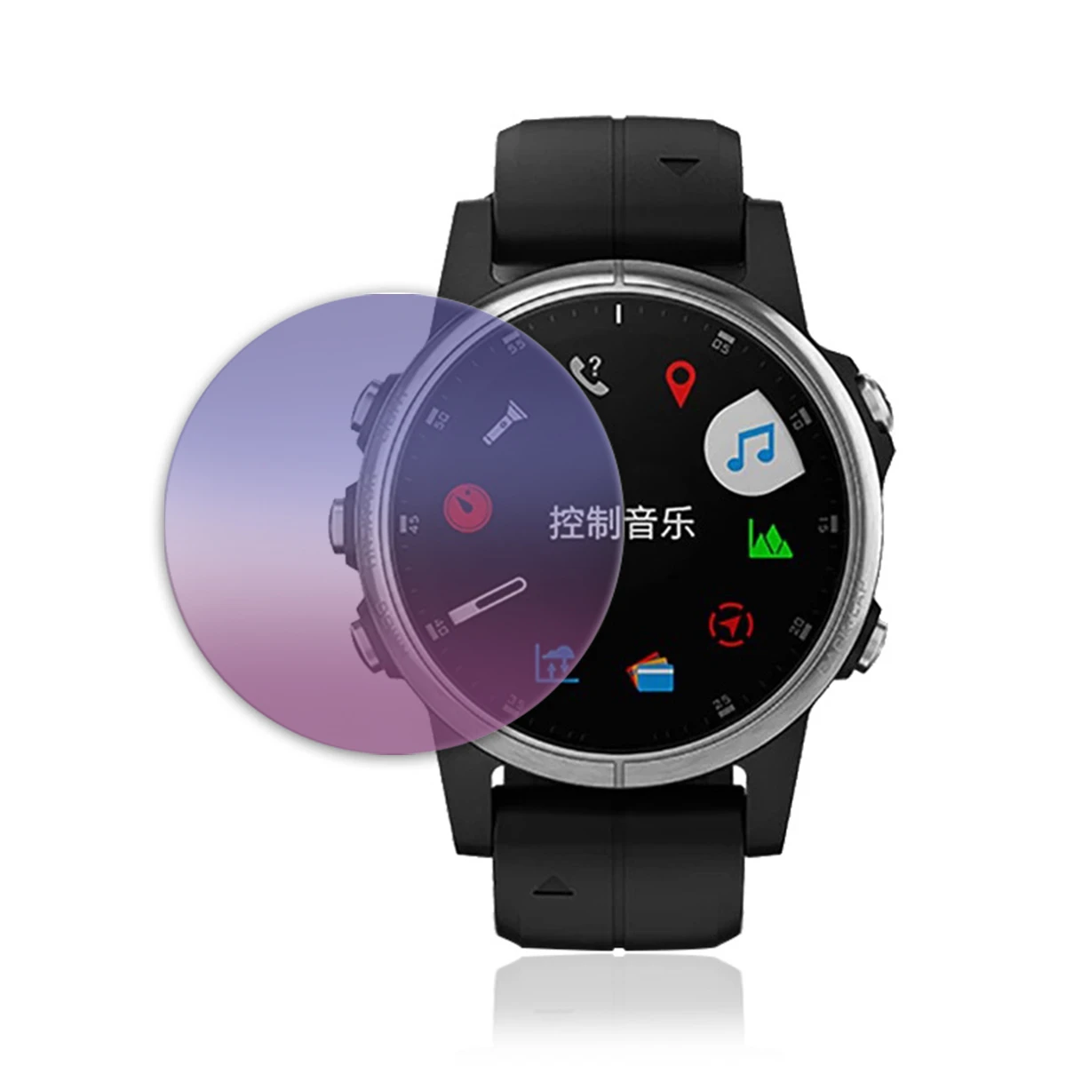 Tempered Glass Film For Garmin watch Fenix 7 7S 7X Pro Smartwatch Full Screen Protector Cover Clear/Anti Purple Light Glass Film
