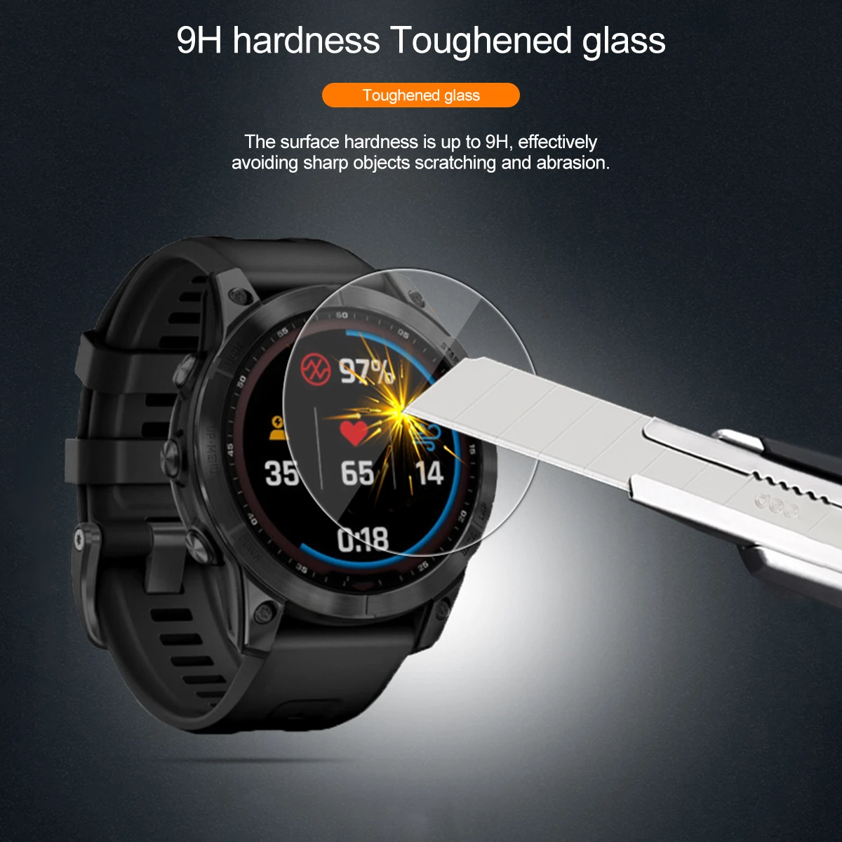 Tempered Glass Film For Garmin watch Fenix 7 7S 7X Pro Smartwatch Full Screen Protector Cover Clear/Anti Purple Light Glass Film