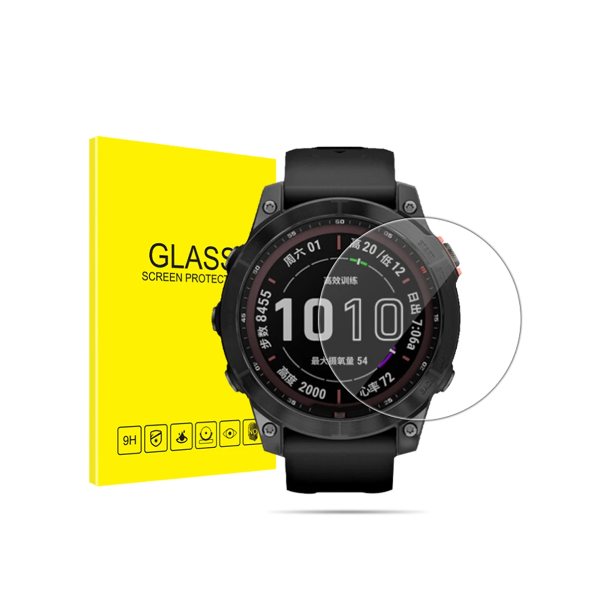 Tempered Glass Film For Garmin watch Fenix 7 7S 7X Pro Smartwatch Full Screen Protector Cover Clear/Anti Purple Light Glass Film