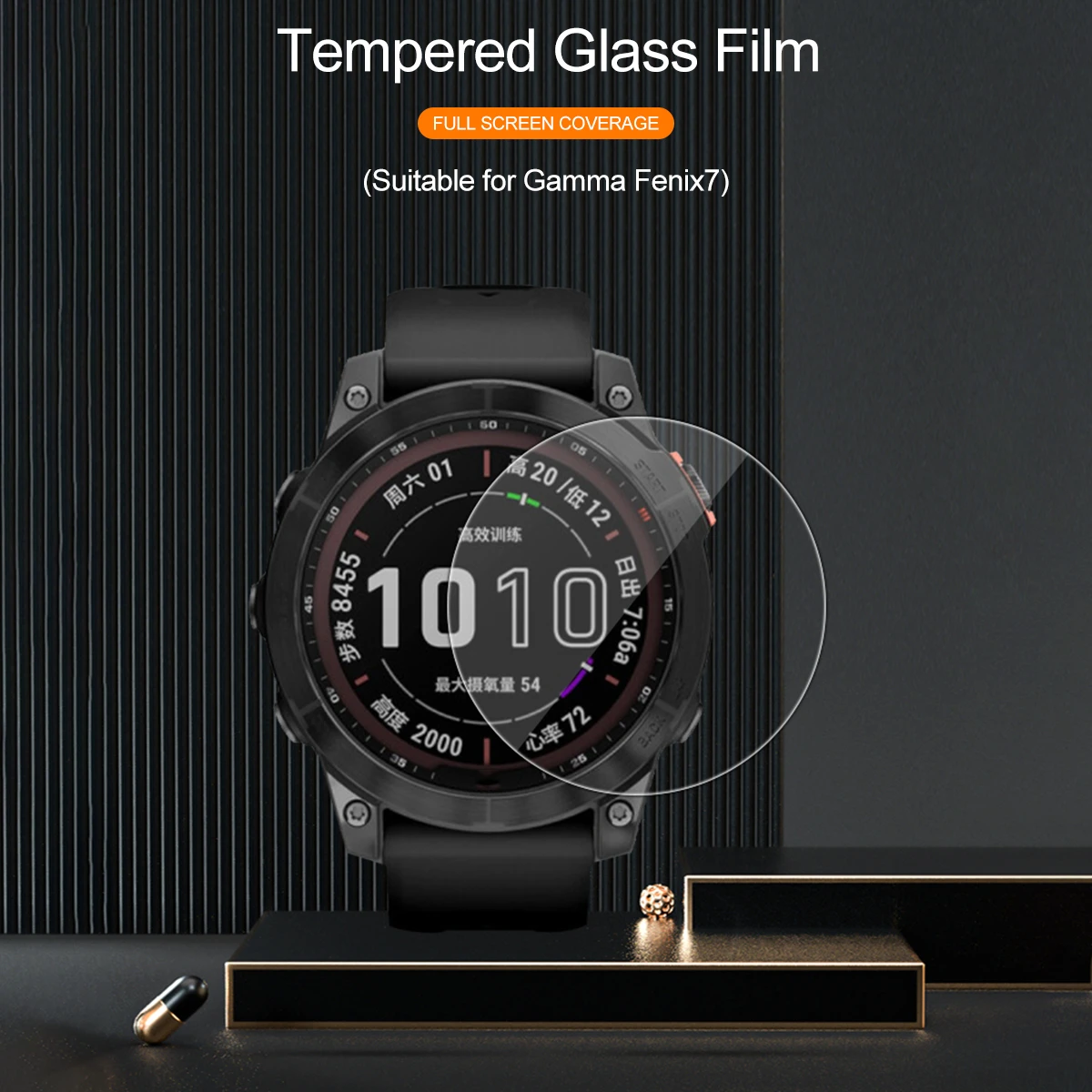 Tempered Glass Film For Garmin watch Fenix 7 7S 7X Pro Smartwatch Full Screen Protector Cover Clear/Anti Purple Light Glass Film