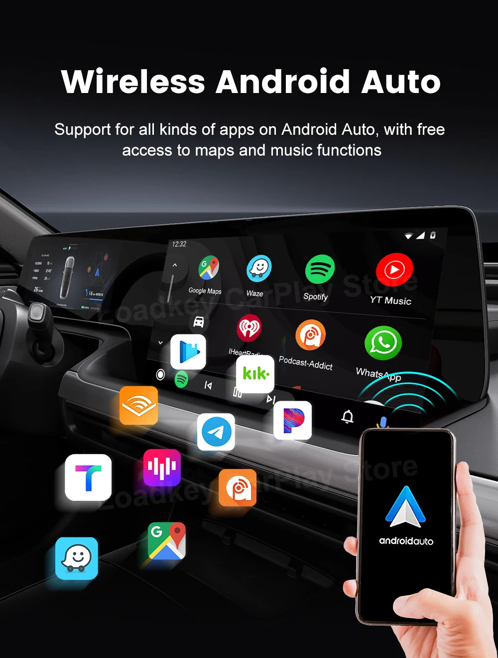 Carlinkit 5.0 Wireless Car Play Dongle Car Radio Draadloze Adapter Android Auto Box For Mazda Cx5 6 Mazda Multi-Device Support