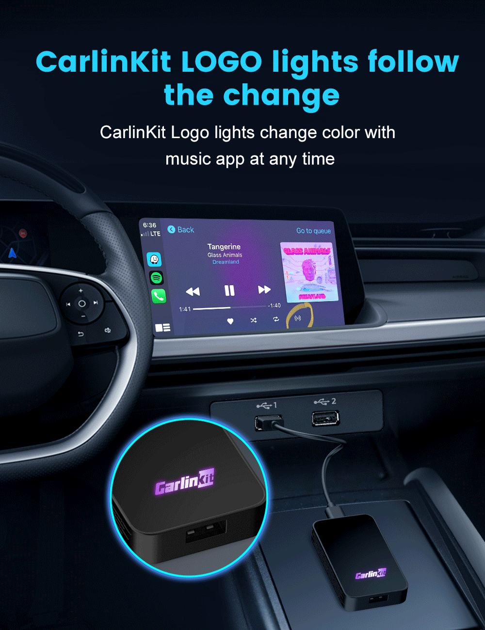 Carlinkit 5.0 Wireless Car Play Dongle Car Radio Draadloze Adapter Android Auto Box For Mazda Cx5 6 Mazda Multi-Device Support