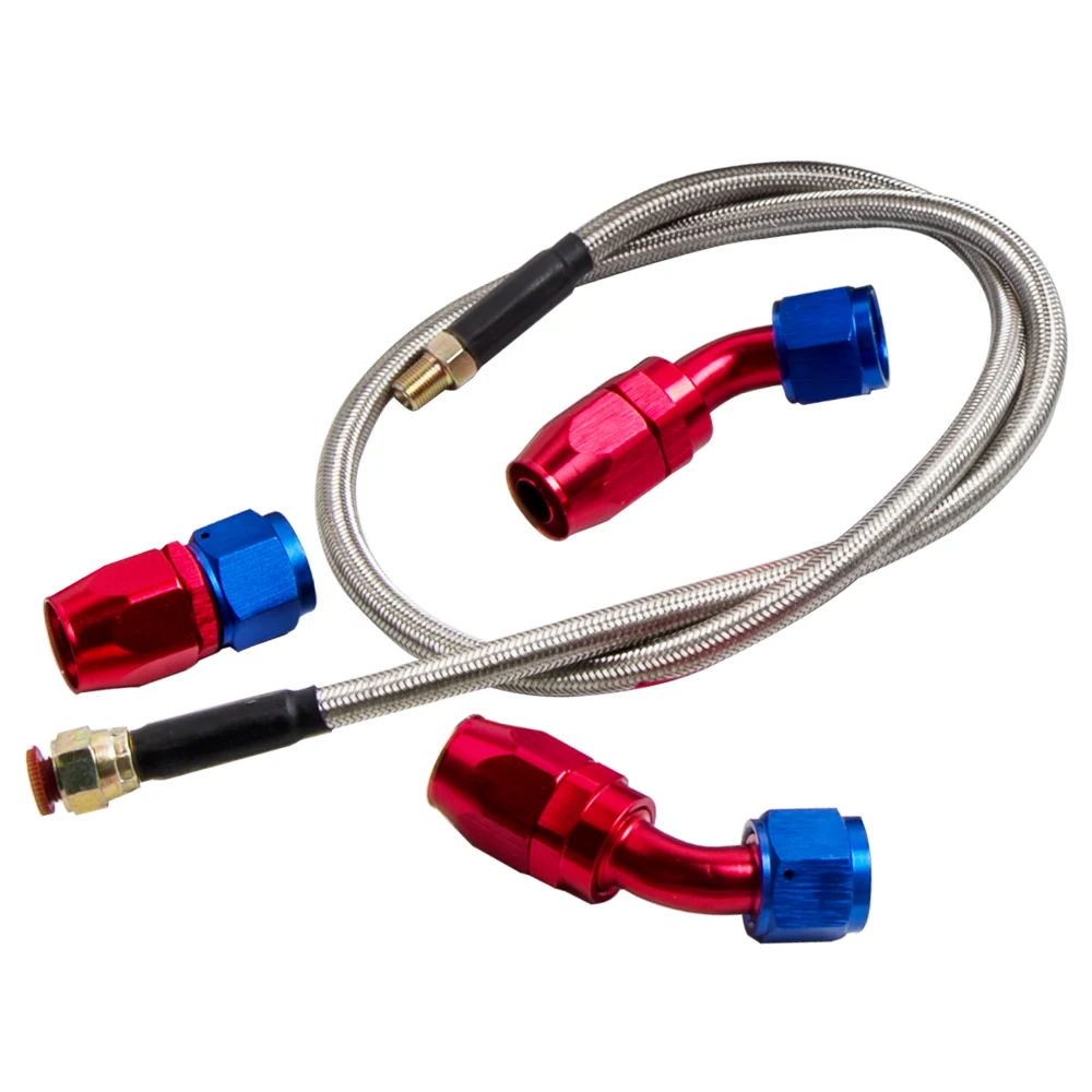 T3/T4 Upgrade Billet Turbo 63 A/R T04E 400+HP BOV Adapter Oil Return Feed Line