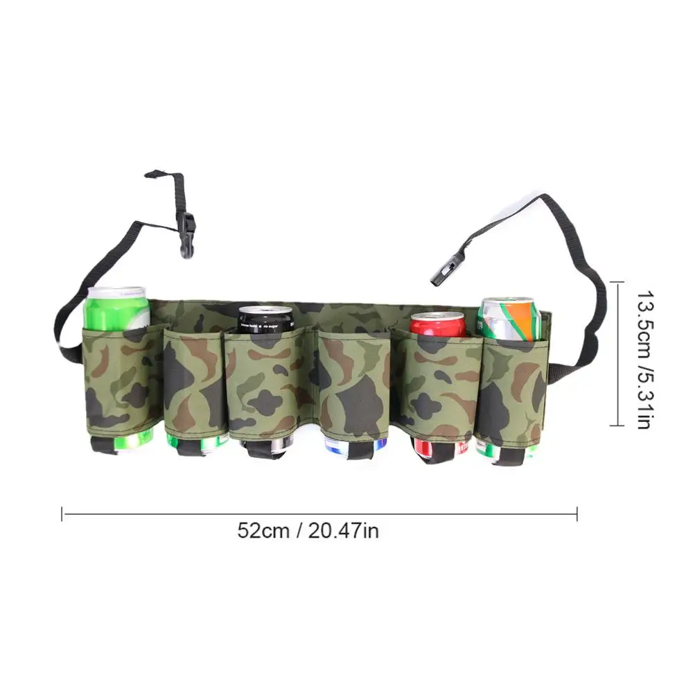 Beer Belt Holder For Men Portable Soda Bottle Beer Holder Drink Can Holder Holds 6 Cans Adjustable Beer Waist Holder For Parties