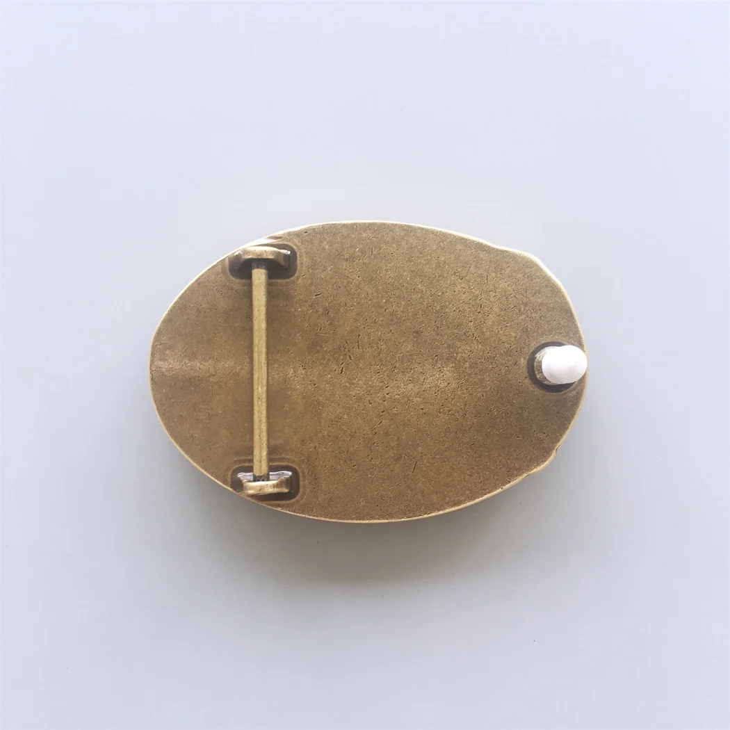 Twin Dragon Oval Solid Brass Belt Buckle also Stock in the US BUCKLE-BT004 Free Shipping