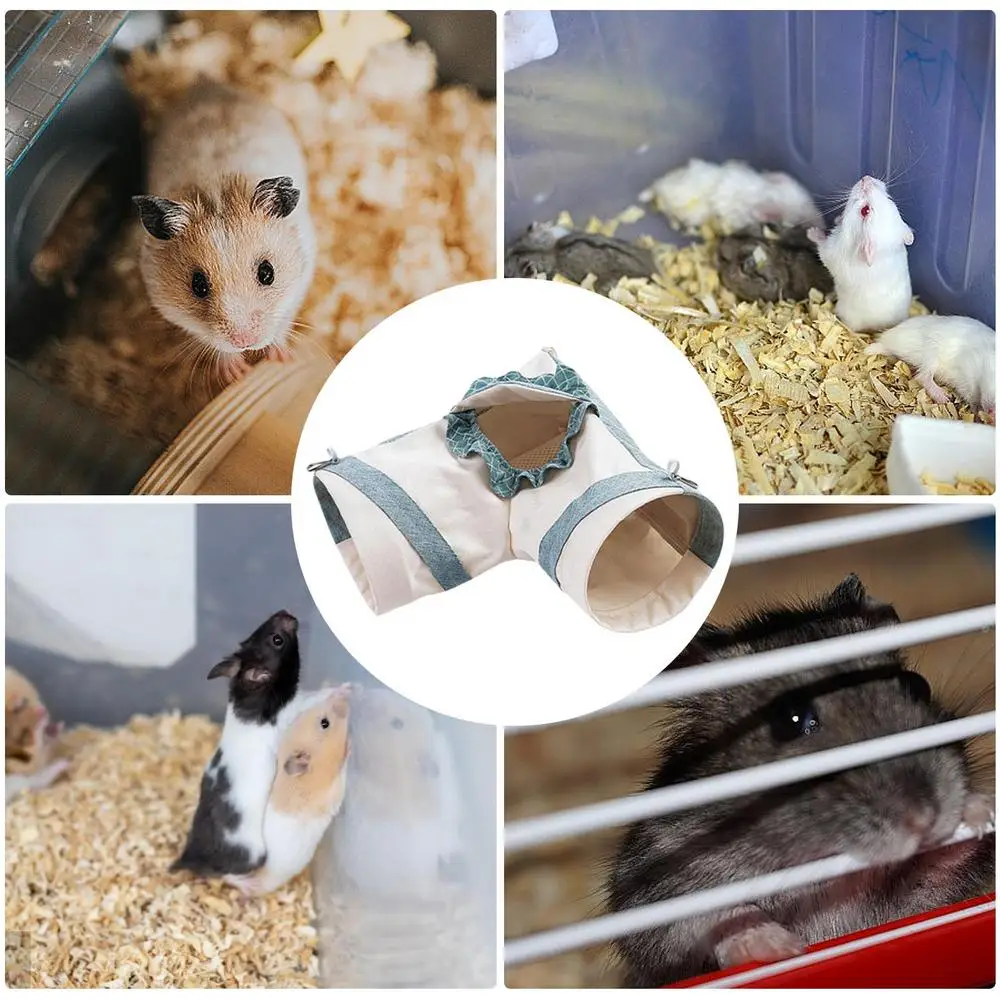 Rabbit Tunnel Toys Pet Hide Nest Hamster Tunnels Ferret Play Tunnel for Indoor Bunnies Activity Tunnels Tube Small pets supplies