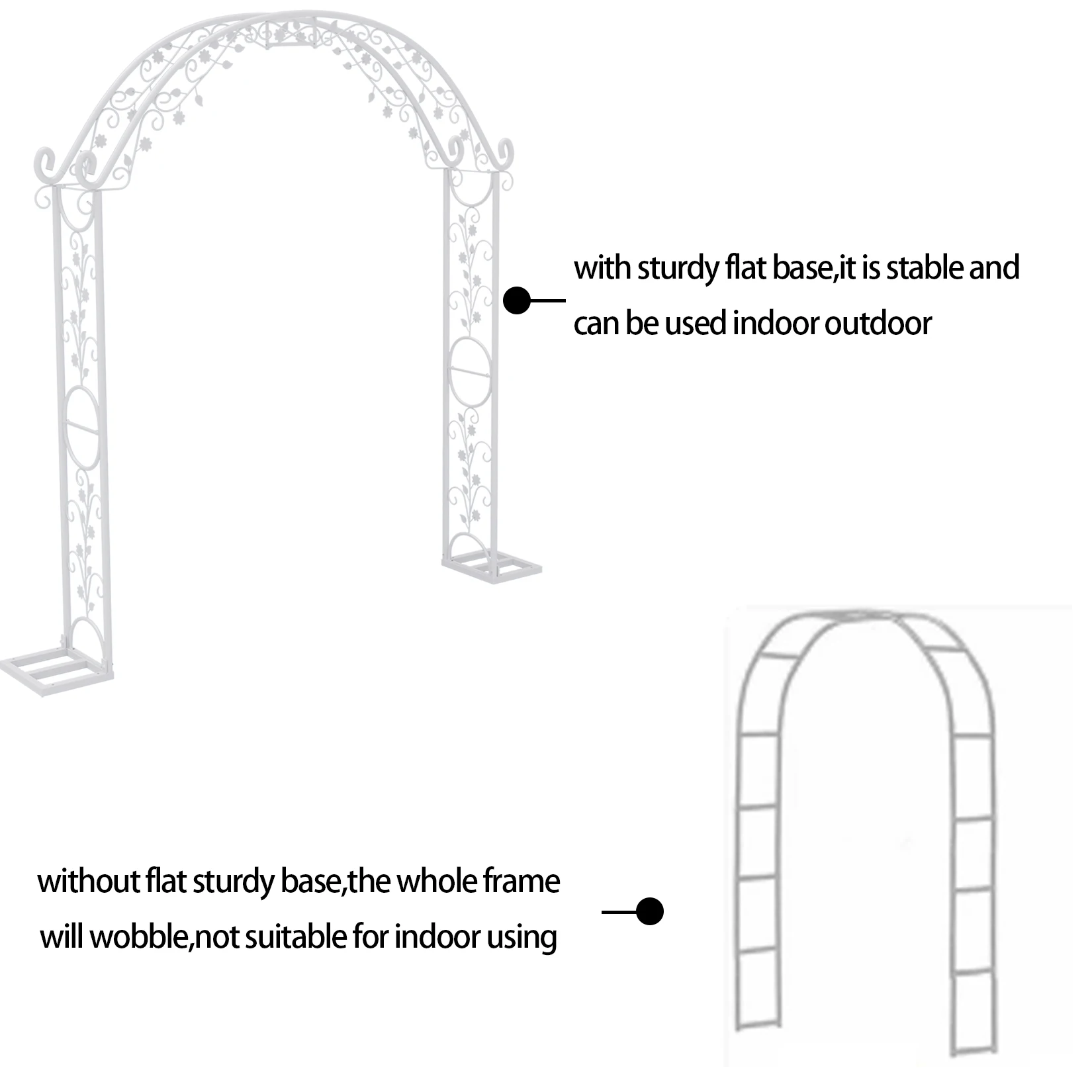 Heavy Duty Metal Wedding Arch, Garden Arbor, Trellis, Archway, Pergola, Balloon Decor Backdrop Stand