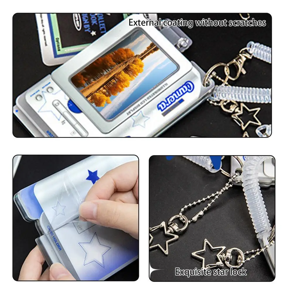 Kawaii 3-inch Acrylic DV Type Kpop Photocard Holder Photo Card Holder Bag Pendant School Stationery