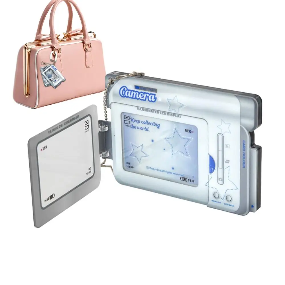 Kawaii 3-inch Acrylic DV Type Kpop Photocard Holder Photo Card Holder Bag Pendant School Stationery