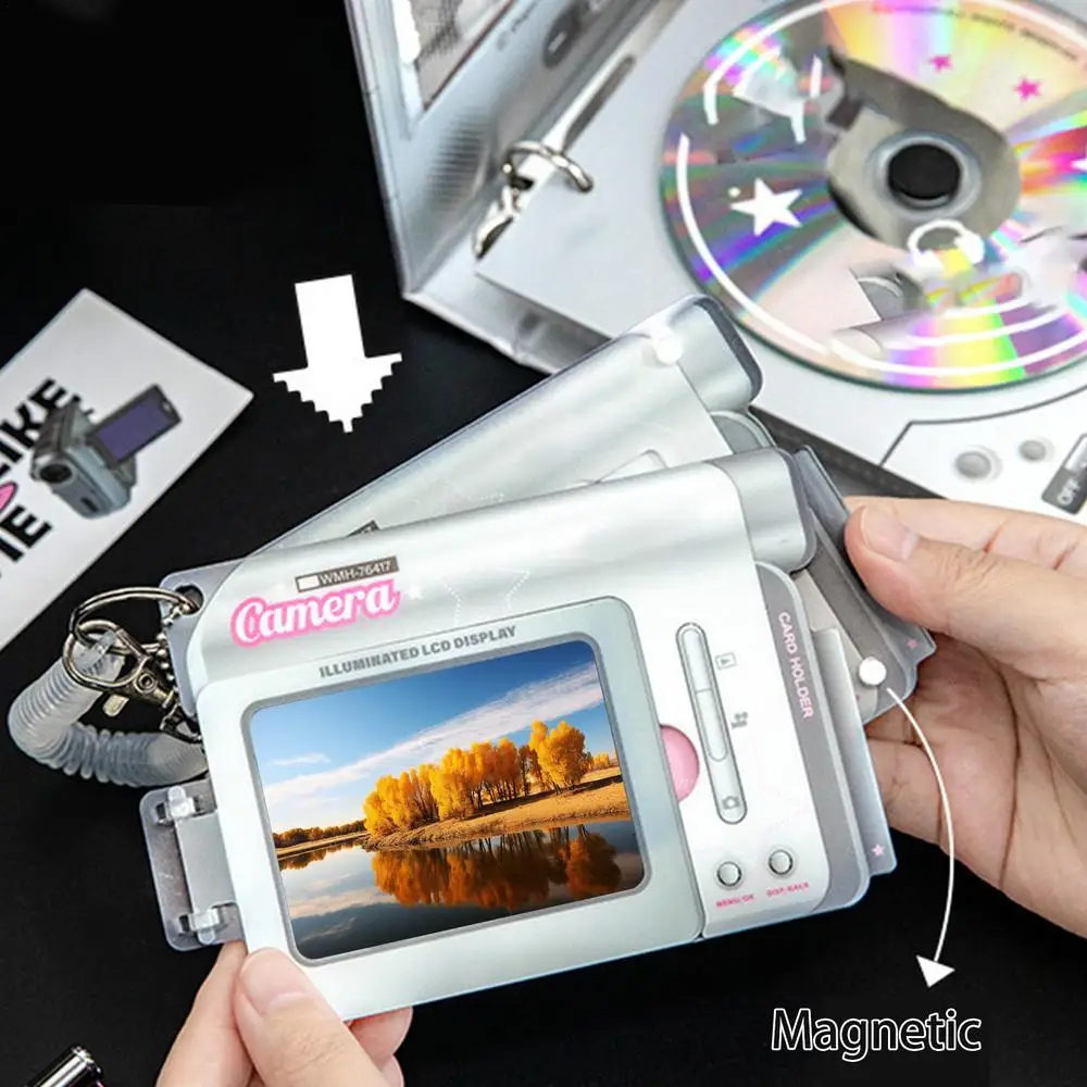Kawaii 3-inch Acrylic DV Type Kpop Photocard Holder Photo Card Holder Bag Pendant School Stationery