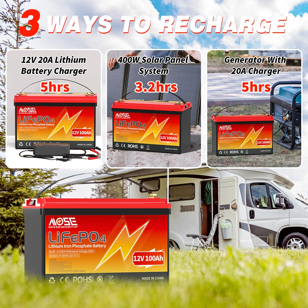 6Ah 10Ah 12Ah 20Ah 30Ah 12V 100Ah LiFePO4 Battery Pack BMS 200Ah 300Ah Lithium Iron Phosphate Rechargeable Battery Bateria