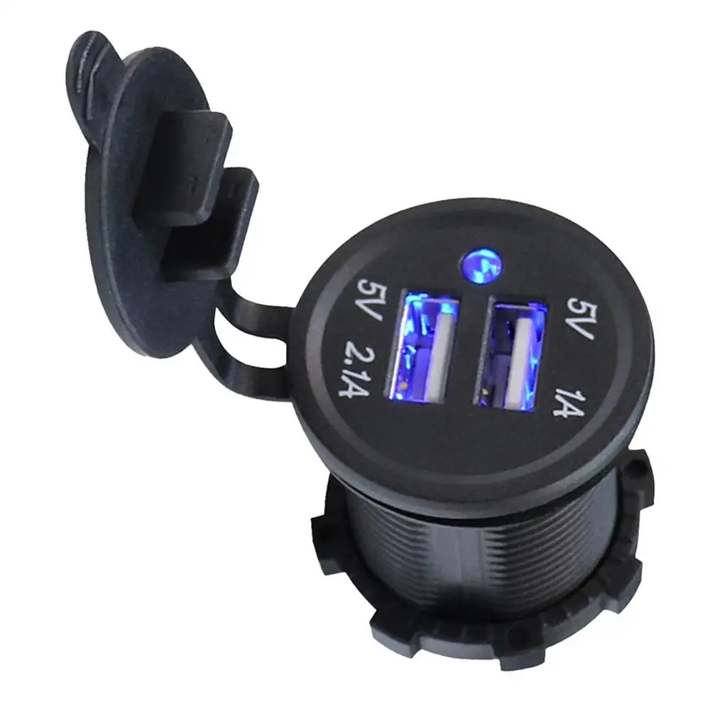 Car Fast Charger 2 Ports Car Phone Charger Adapter Cell Phone Car Charger For Most Phones And Tablets USB Socket For Car