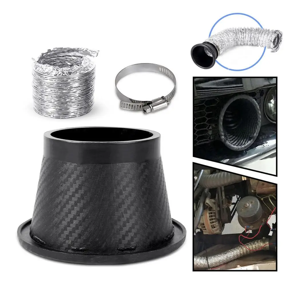 Air Intake Turbo Inlet Pipe Air Intake Turbo Inlet Pipe Set Car Front Bumper Turbo Inlet Pipe Easy Installation Carbon Fiber