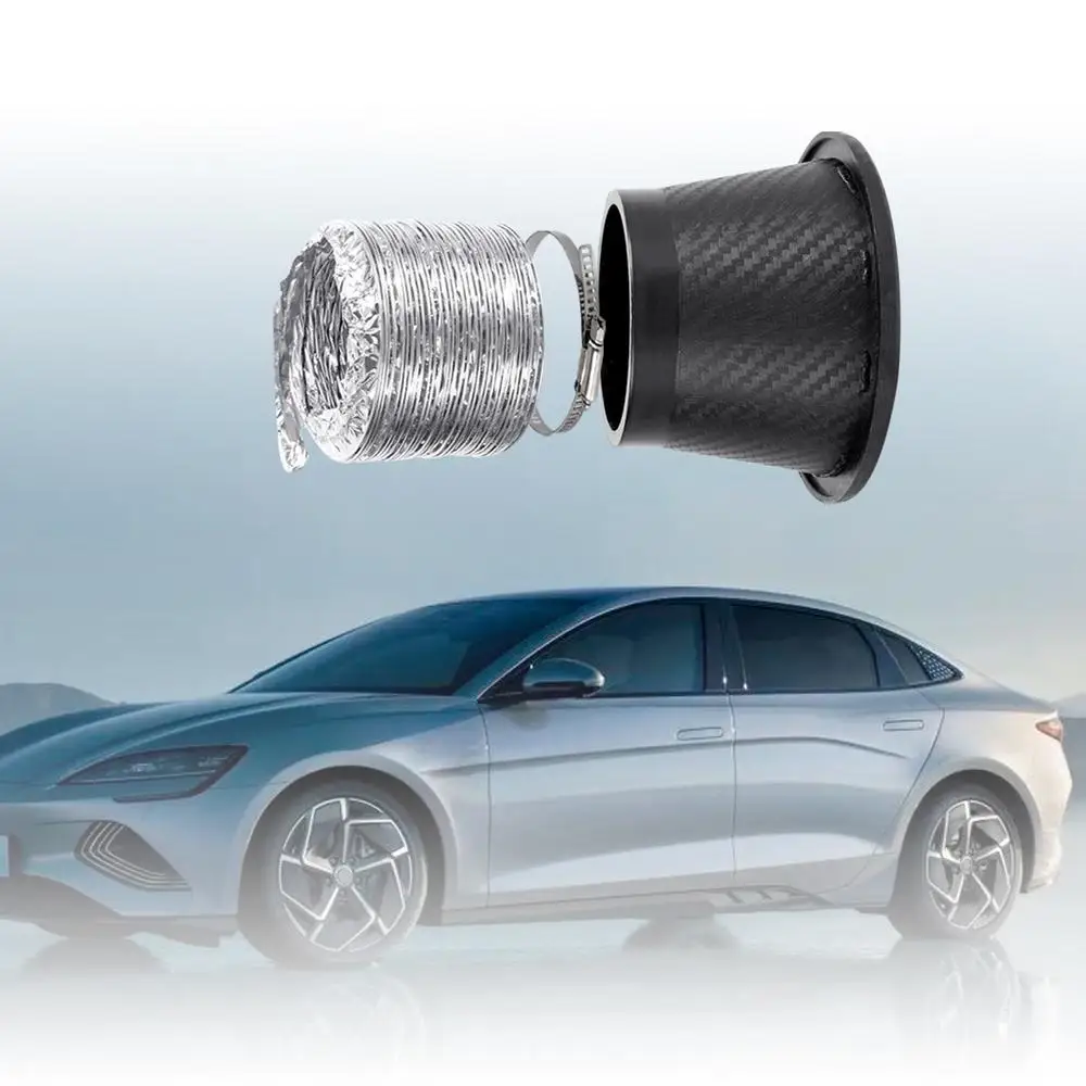 Air Intake Turbo Inlet Pipe Air Intake Turbo Inlet Pipe Set Car Front Bumper Turbo Inlet Pipe Easy Installation Carbon Fiber
