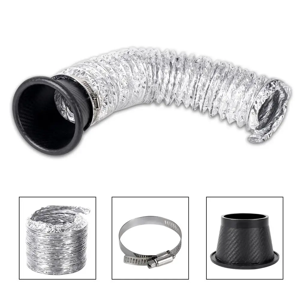 Air Intake Turbo Inlet Pipe Air Intake Turbo Inlet Pipe Set Car Front Bumper Turbo Inlet Pipe Easy Installation Carbon Fiber