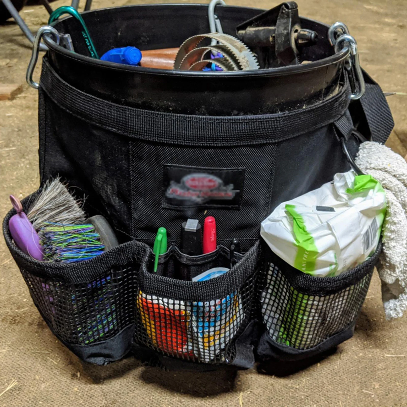 5 Gallon Car Storage Bucket Organizer Vehicle Hanging Wash Tool Storage Bag Pouch Multifuntion Outdoor Fishing Buckets