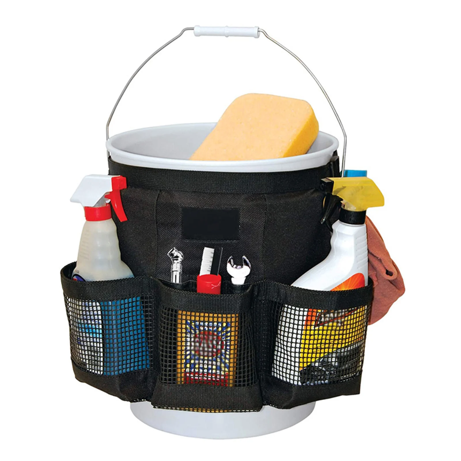 5 Gallon Car Storage Bucket Organizer Vehicle Hanging Wash Tool Storage Bag Pouch Multifuntion Outdoor Fishing Buckets