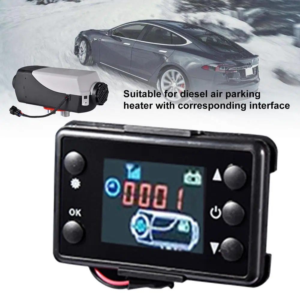 12V/24V Air Heater LCD Display Monitor Switch Controller For 2kw 5kw 8kw Car Truck Autonomous Heater