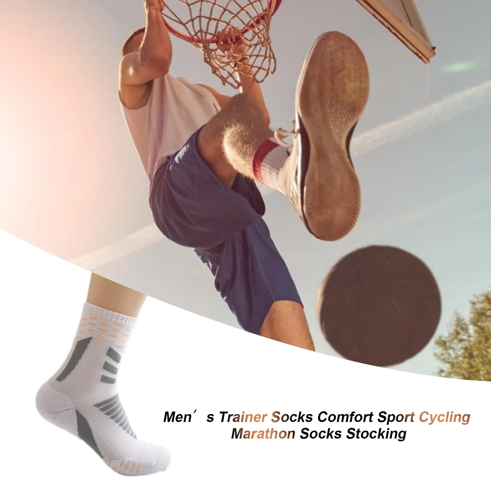 Men Cycling Socks Outdoor Breathable Anti-friction Sport Sock Nylon Basketball Socks Marathon Stocking Summer Running Socks