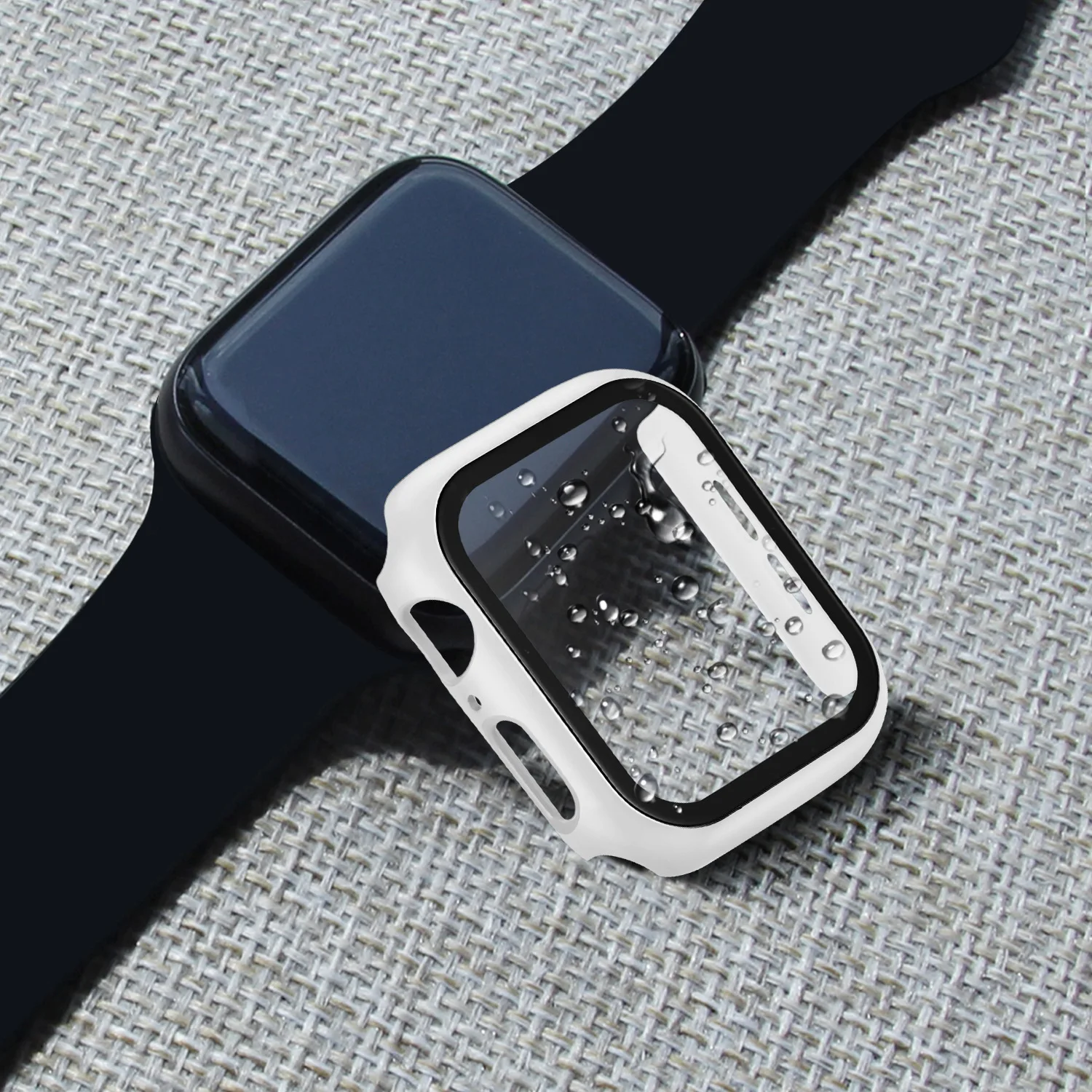 Glass+Cover for Apple Watch Case 44mm 40mm 45mm 41mm 42mm 38mm iWatch Accessory Screen Protector Apple Watch Series 3 6 SE 7 8 9