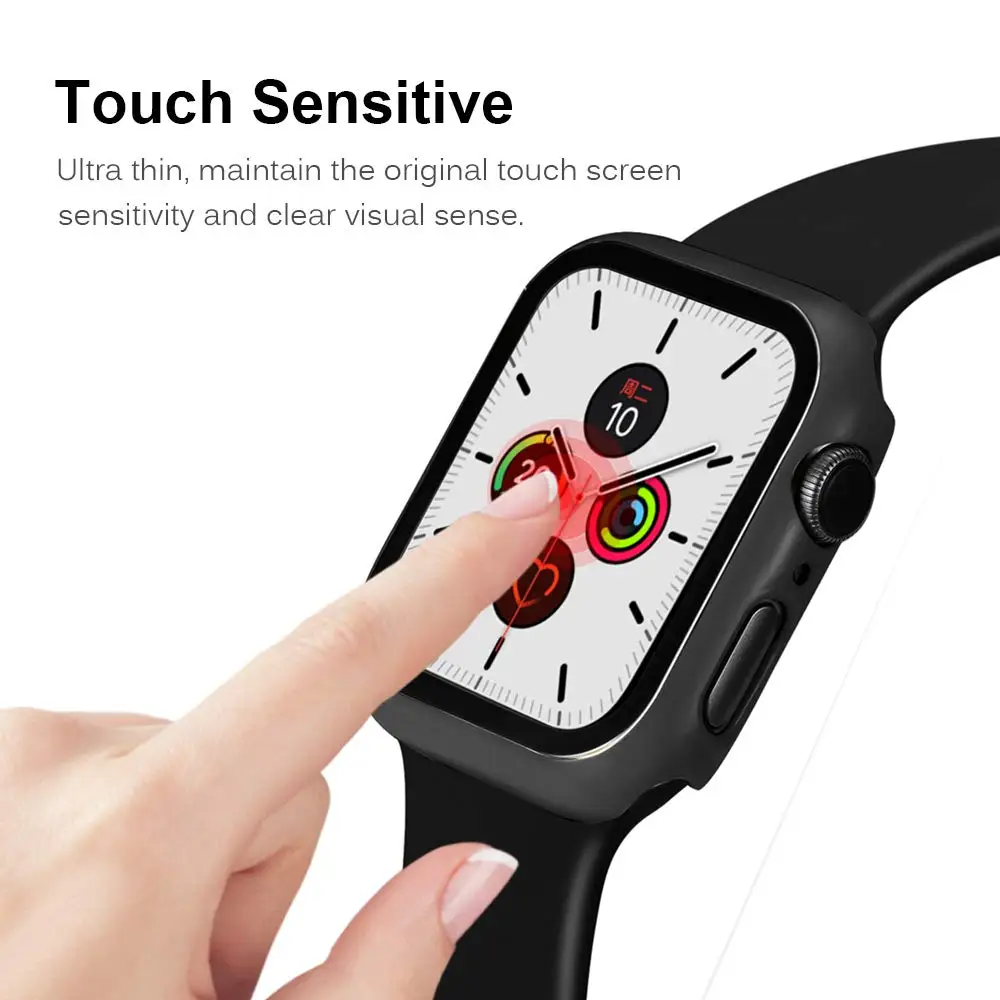 Glass+Cover for Apple Watch Case 44mm 40mm 45mm 41mm 42mm 38mm iWatch Accessory Screen Protector Apple Watch Series 3 6 SE 7 8 9