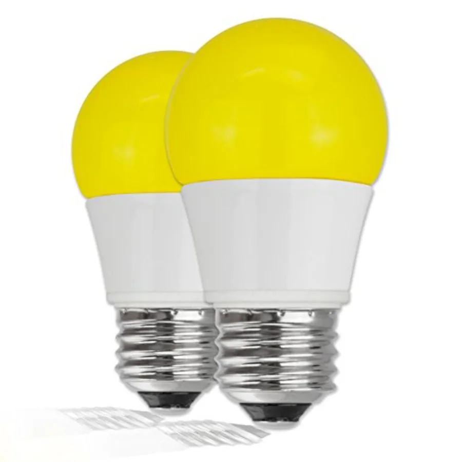 5W Equivalent LED Yellow Bug Light Bulbs, Non-Dimmable