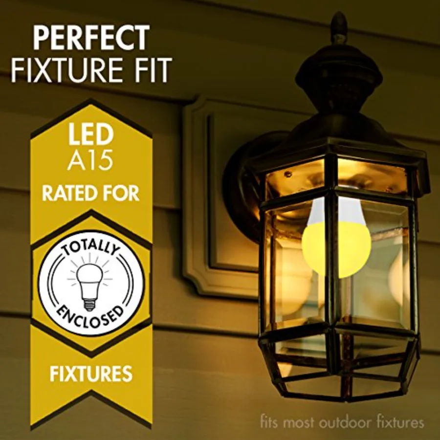 5W Equivalent LED Yellow Bug Light Bulbs, Non-Dimmable