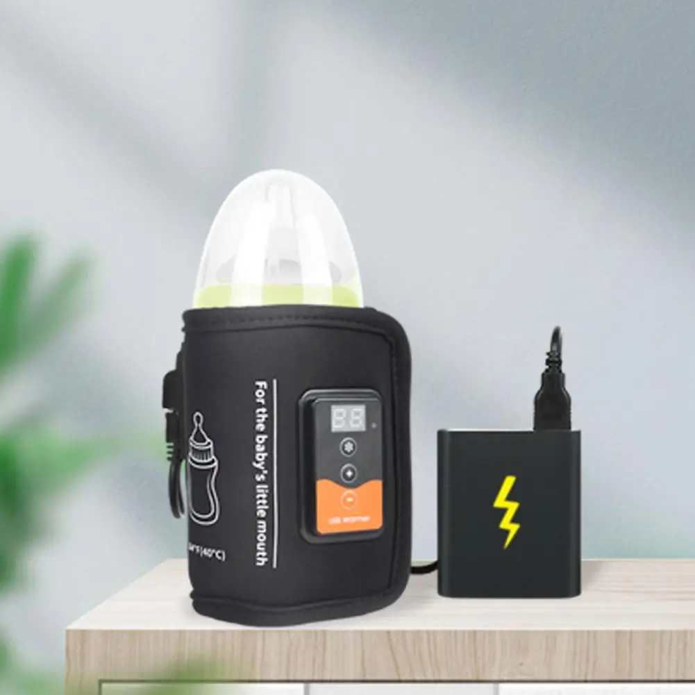 Baby Milk Bottle Warmer Thermostat Bag Car Portable USB Heating Intelligent Warm Milk Tool Insulation Cover Baby Bottle Warmer