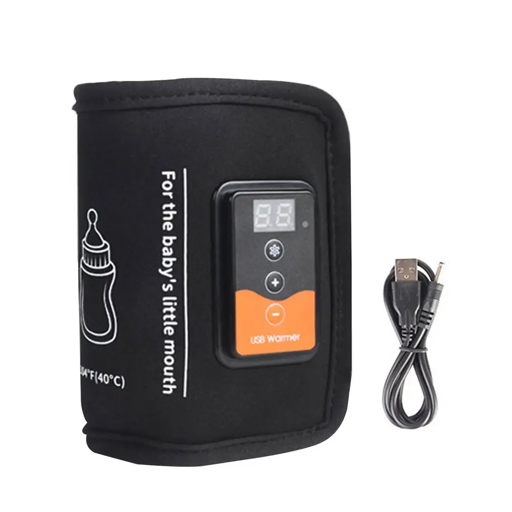 Baby Milk Bottle Warmer Thermostat Bag Car Portable USB Heating Intelligent Warm Milk Tool Insulation Cover Baby Bottle Warmer