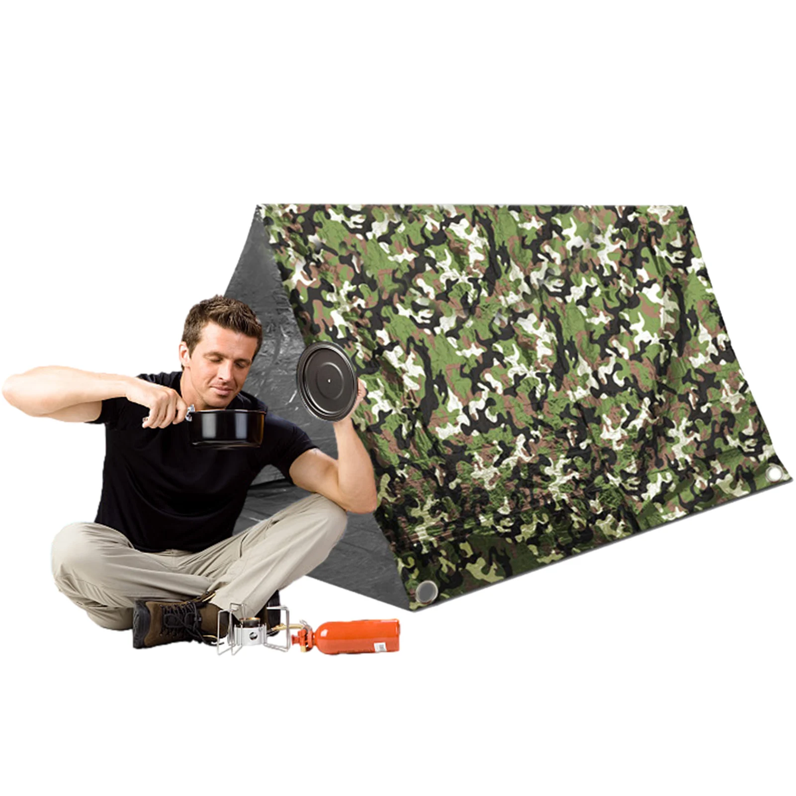 Outdoor Life Tent Emergency Survival Tent Ultralight Survival Shelter Lightweight Mylar Reflective Material Emergency Tent